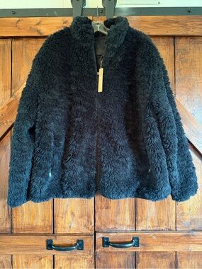 SKIMS Faux Fur Zip Up Jacket